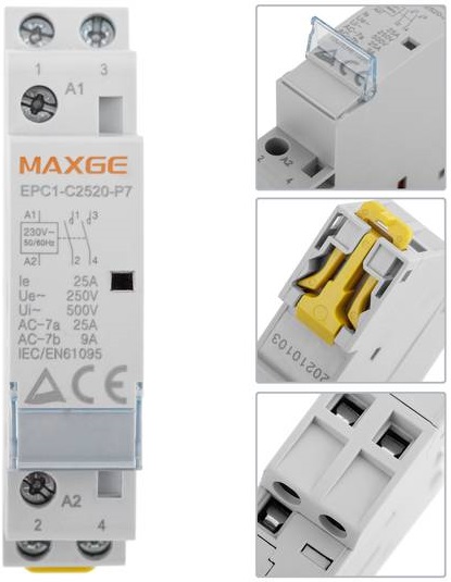 Maxge Modular Contactor EPC1-25 2 Pole 25Amps