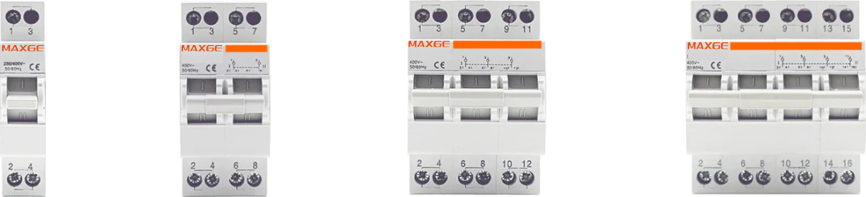MCS63 Modular Changeover Switches 1 to 4 Pole